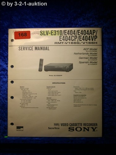 Sony service manual slv - sony,